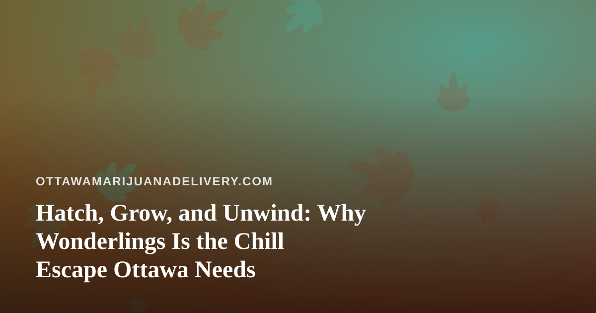 Hatch, Grow, and Unwind: Why Wonderlings Is the Chill Escape Ottawa Needs